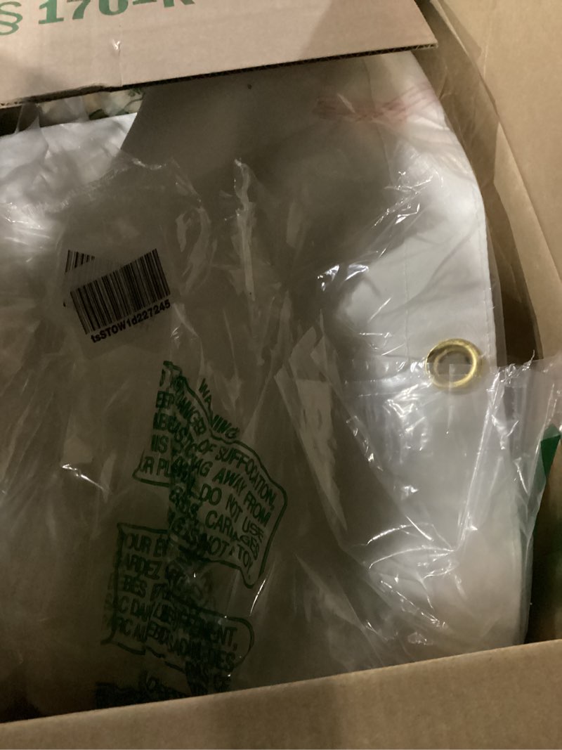 Condition photo showing item condition for Xpose Safety Canvas Tarp - 10oz White Canvas Tarps Heavy Duty Water Resistant with Brass Grommets- Multipurpose Outdoor Tarpaulin for Camping, Canopy, Trailer, Equipment Cover 5' x 7' White 5' x 7'