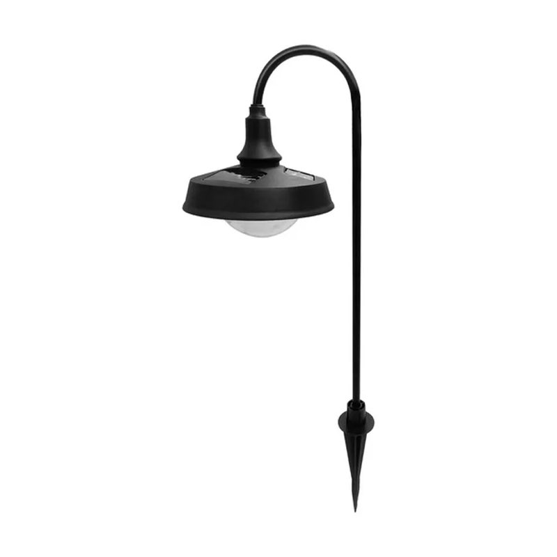 corbyn matte black metal solar powered led landscape walkway light, 20 lumens