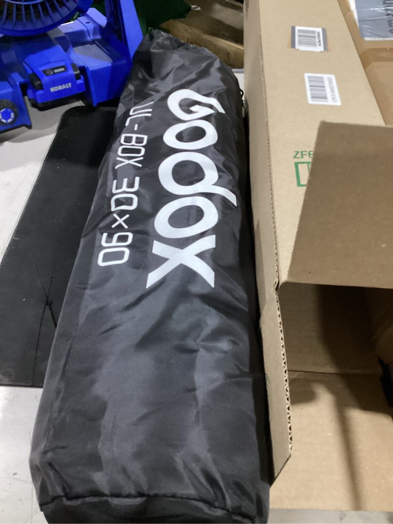 Condition photo showing Good Condition for godox 30x90cm strip softbox quick release, ul 11.8"x35.4" honeycomb grid soft box bowens mount with diffusers/diffuser plate for portrait photgraphy studio monolight video light, streaming ul-30x90cm