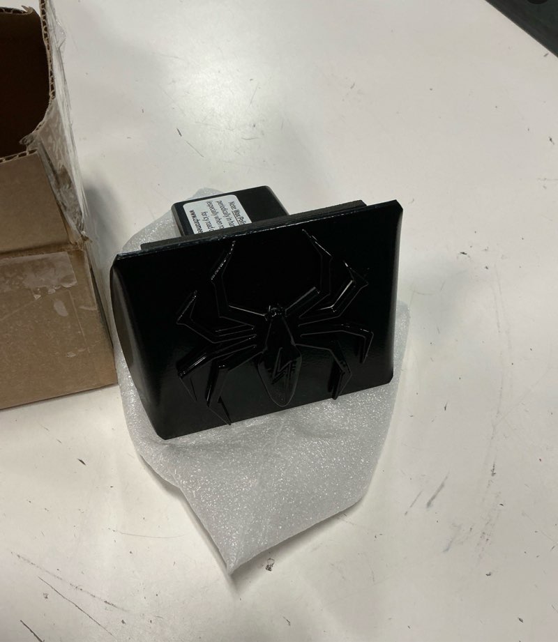 Condition photo showing Good Condition for elektroplate metalhead lightning bolt spider all metal black hitch cover for trucks and suvs | fits standard 2" trailer hitch receivers | premium weatherproof