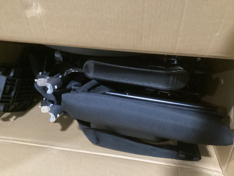 Condition photo showing Good Condition for medline lightweight wheelchair for adults with swing-back, desk-length arms, elevating leg rests; 18w" x 16"d seat 18" seat width