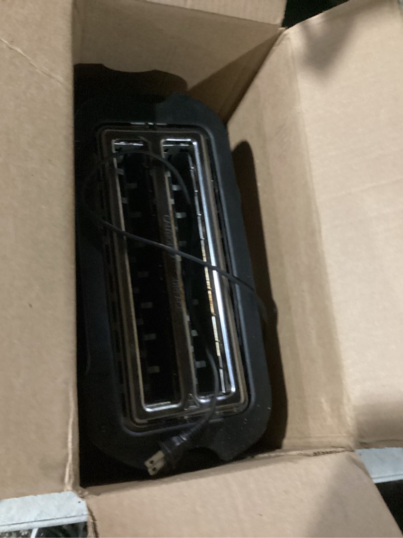 Condition photo showing New/Like New for Elite Gourmet ECT-3100 Long Slot 4 Slice Toaster, Reheat, 6 Toast Settings, Defrost, Cancel Functions, Built-in Warming Rack, Extra Wide Slots for Bagels & Waffles, Stainless Steel & Black 4 Slice Matte Black