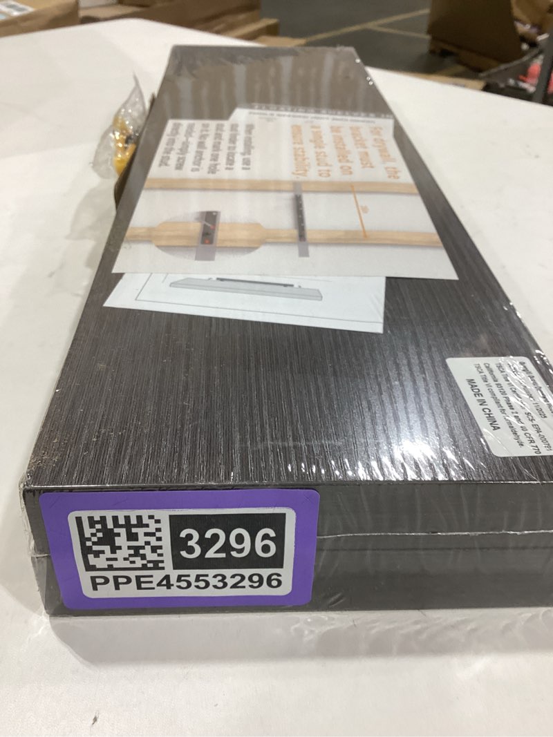 Condition photo showing Good Condition for Set of 3 Floating Wall Shelves, Rustic Wood for Home Decor