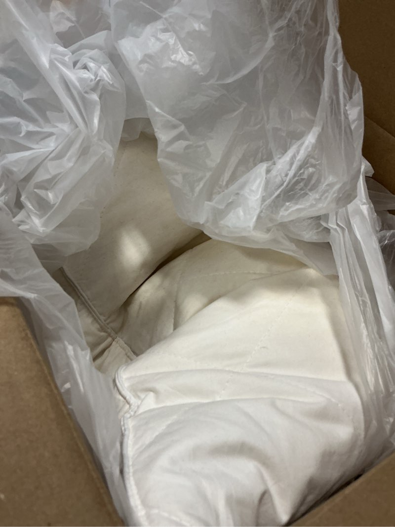 Condition photo showing As Is for three geese white goose feather & cotton pillows queen/standard size set of 1- soft 600 thread count 100% cotton, medium firm,soft support, white solid queen/standard(pack of 1) white