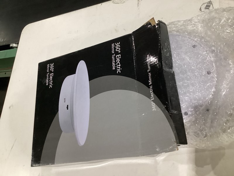 Condition photo showing Good Condition for display 360 degree electric turntable,for small product display, 7.87in diameter product photography turntable