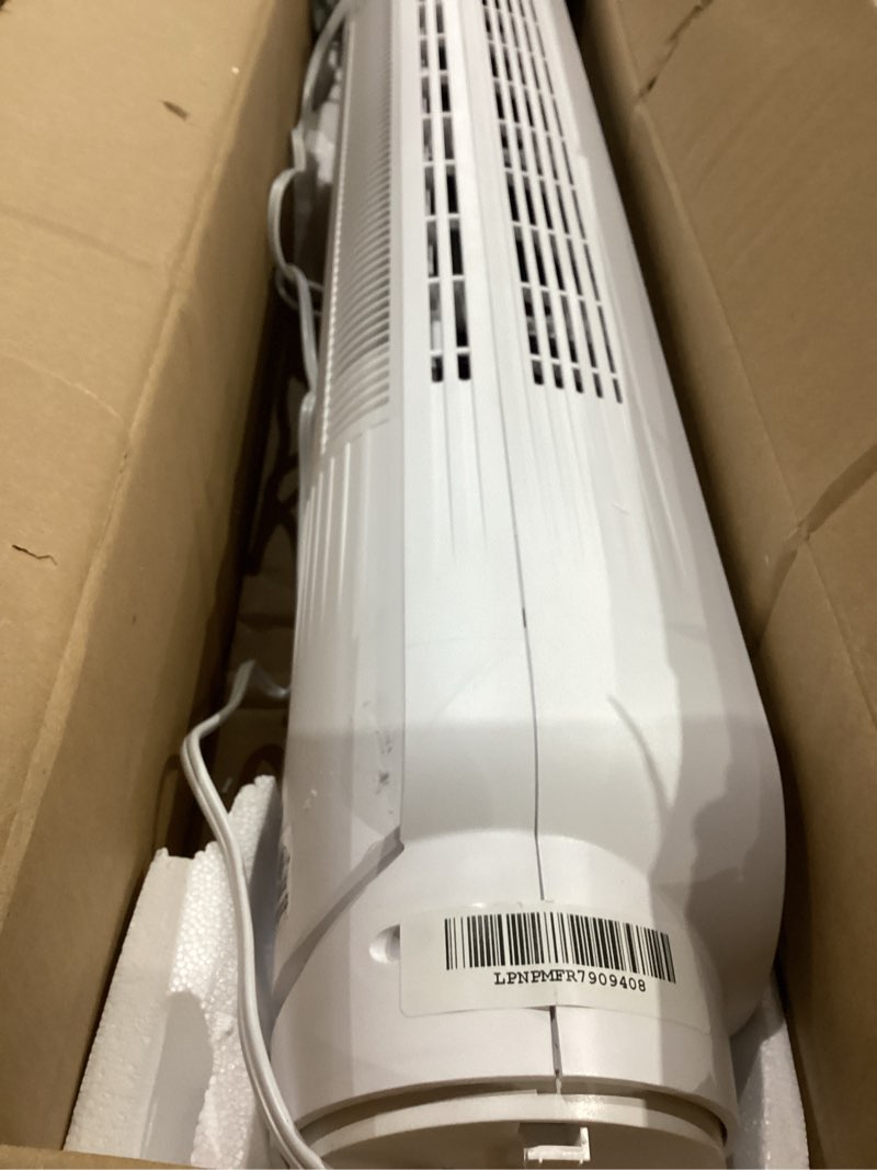 Condition photo showing Good Condition for dreo tower fan for bedroom, 25ft/s smart standing fans, 90° oscillating floor fan with 4 modes, 4 speeds, 8h timer, 28db, bladeless, remote, 28 db, works with wifi voice control white