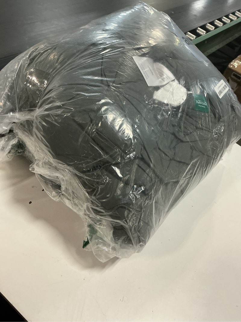 Condition photo showing As Is for Goose Feather Down Fiber Comforter King Size,100% Organic Cotton Duvet Insert,All-Season Luxury Duvet Insert with Baffle Box Design, 750+Fill Power Hotel Collection Bedding Comforter King(106x90inches) Grey