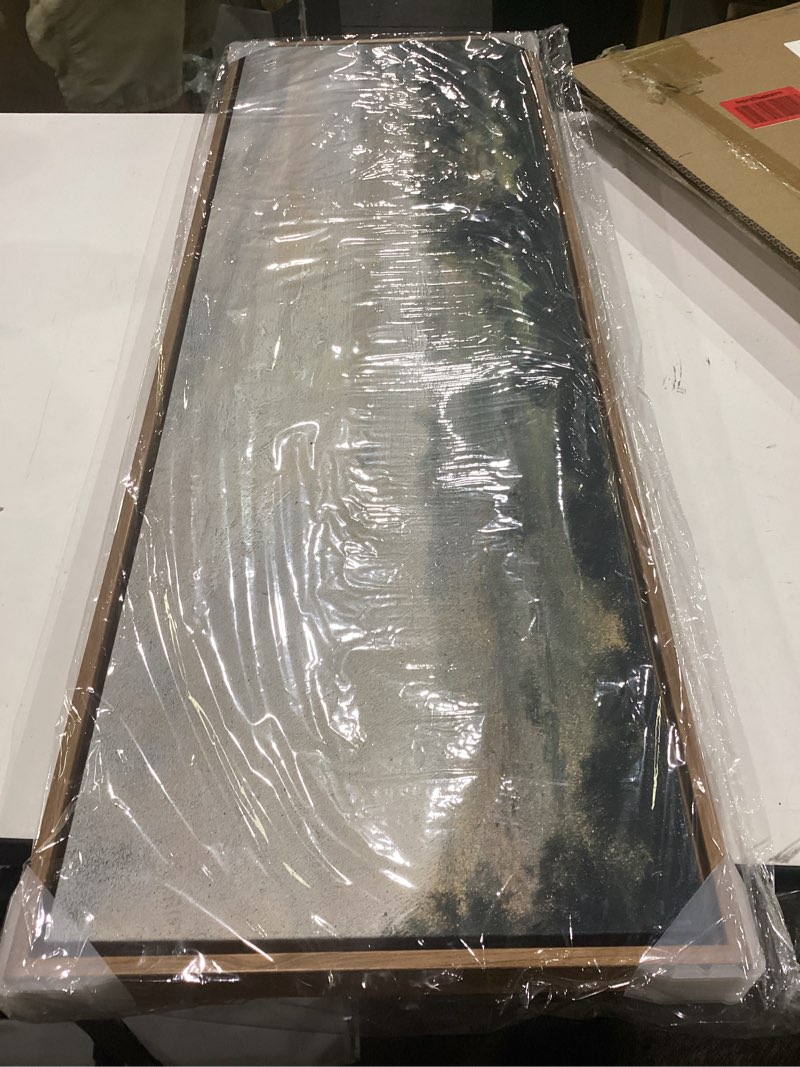 Condition photo showing New/Like New for insimsea extra large framed vintage wall art, living room country farmhouse decor, wild field under sky landscape paintings, canvas prints, scenery long picture for bedroom above of bed,12x36inch high cloudy sky 36"l x 12"w
