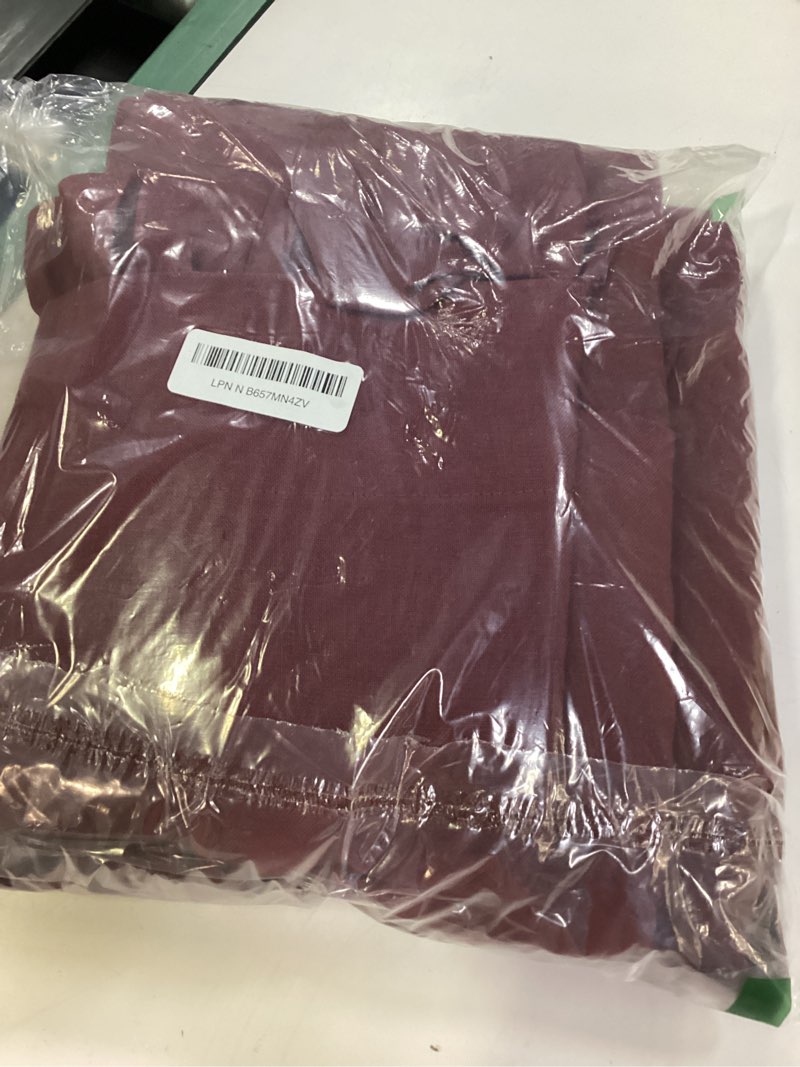 Condition photo showing Good Condition for roslynwood ruby wine velvet curtains 96 inch for living room - blackout thermal insulated curtains heat & chill insulated energy efficient panels for french door, 52 x 96 inches, 2 panels 52"w x 96"l (pack of 2) ruby wine