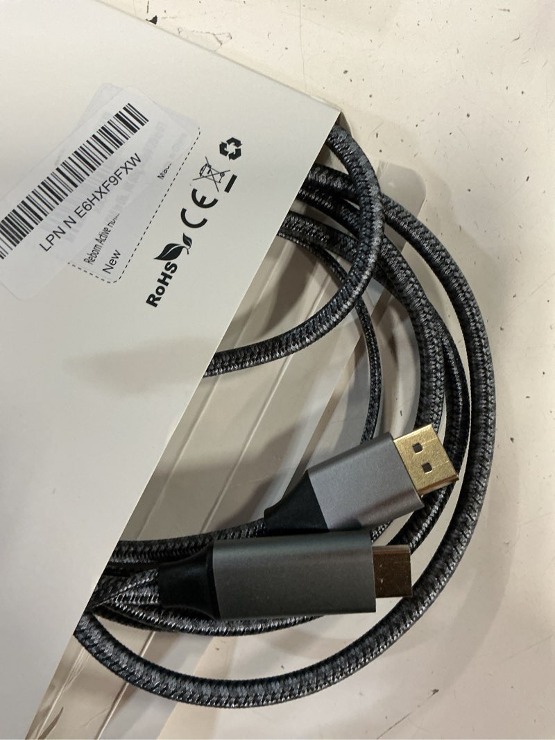 Condition photo showing Good Condition for active hdmi to displayport cable (4k 60hz,1080p@120hz) 6ft uni-directional hdmi source to dp monitor adapter display port cord compatible with pc,laptop,amd,nvidia,ps5,xbox