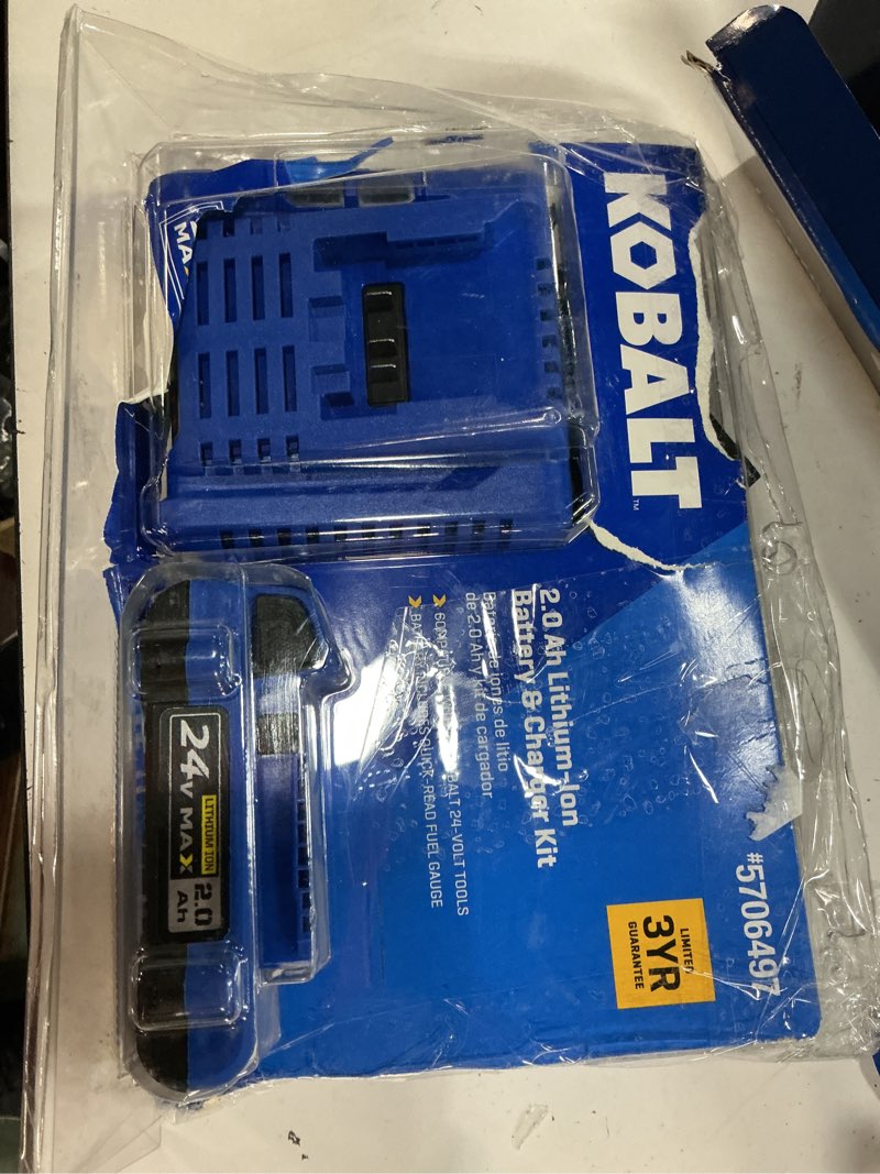 Condition photo showing Good Condition for kobalt 24 -volt 1 -pack lithium-ion ( 2 ah battery and charger )