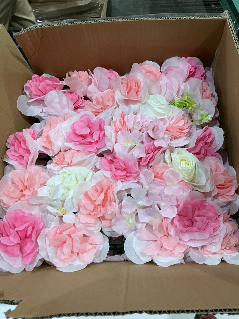 Condition photo showing Good Condition for (similar iten) flowers wall panels,rose floral wall,flower wall mat, artificial flower wall backdrop,party backdrop decoration for wedding (pink)