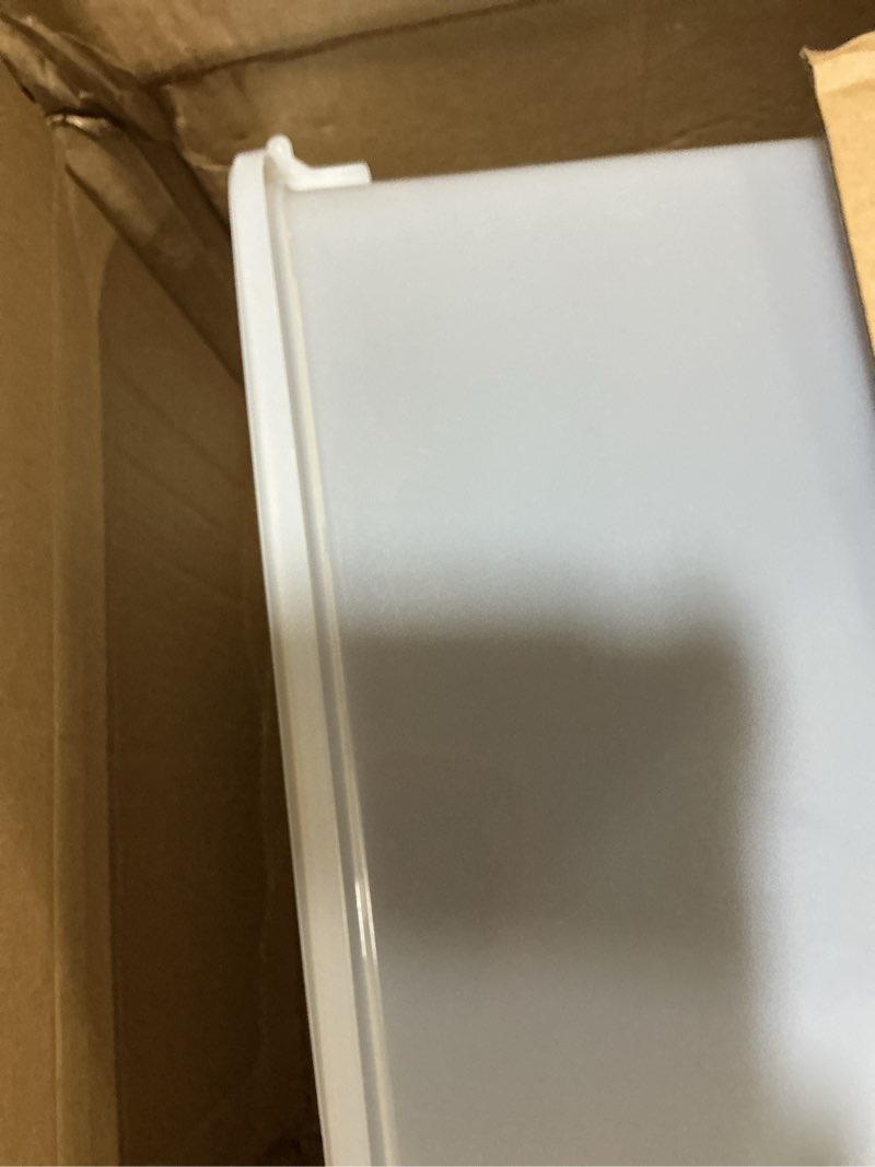 Condition photo showing Good Condition for IRIS USA Airtight Dog Food Storage Container, Up to 30 lbs, Attachable Wheels, for Dog Cat Bird and other Pet Food Storage Bin, Keep Fresh, Easy Mobility, BPA Free, Navy/Pearl 30 lbs Navy/Pearl