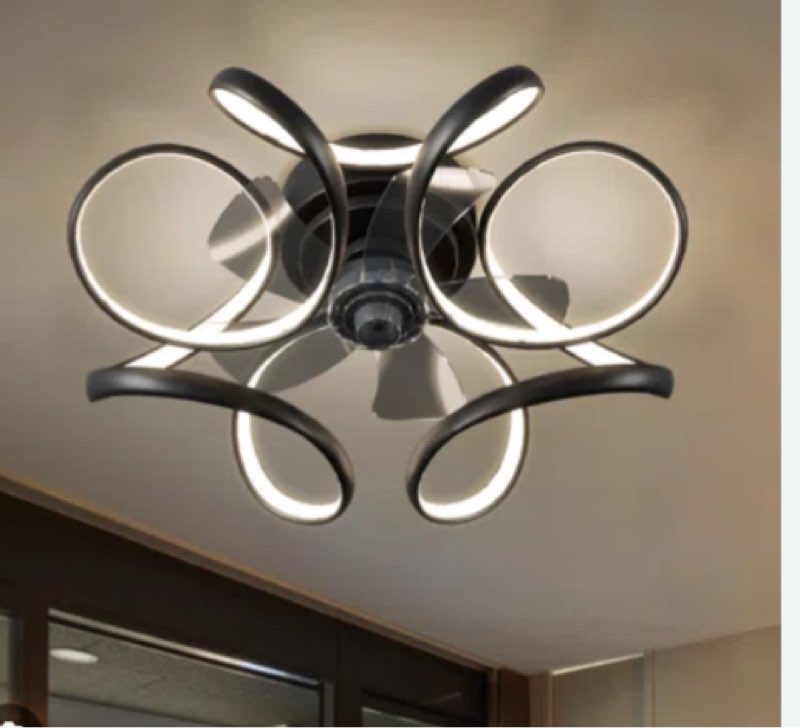  Dalayshia Indoor Bedroom Flush Mount Ceiling Fan with Light