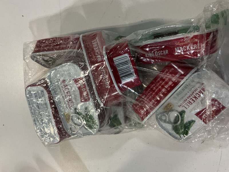 Condition photo showing New/Like New for ( by nov-26-2030)king oscar mackerel in olive oil with jalapeño peppers, 4.05 ounce cans (pack of 12), skinless & boneless, wild caught canned mackerel (packaging may vary) mackerel fillets, jalapeno peppers 4.05 ounce (pack of 12)