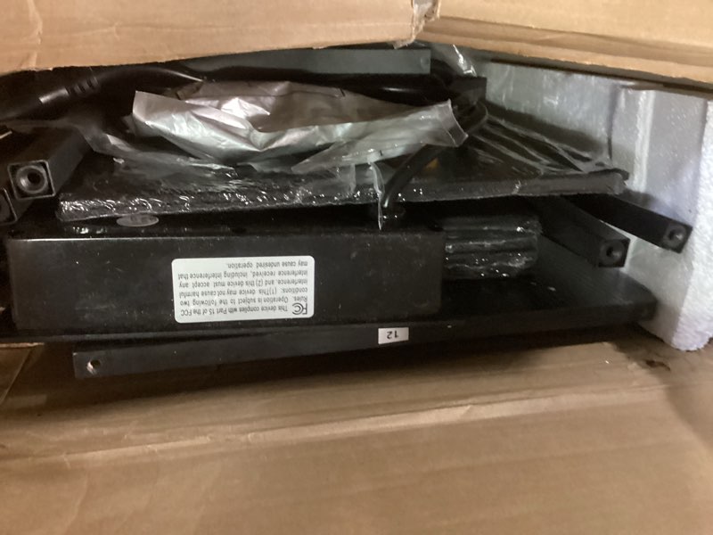 Condition photo showing Good Condition for huuger 70 inch tv stand for 75, 80 inch tv, 11 drawer long dresser with power outlets and led lights, entertainment center with storage, black dresser with pu leather surface 13"d x 70.9"w x 26.8"h black