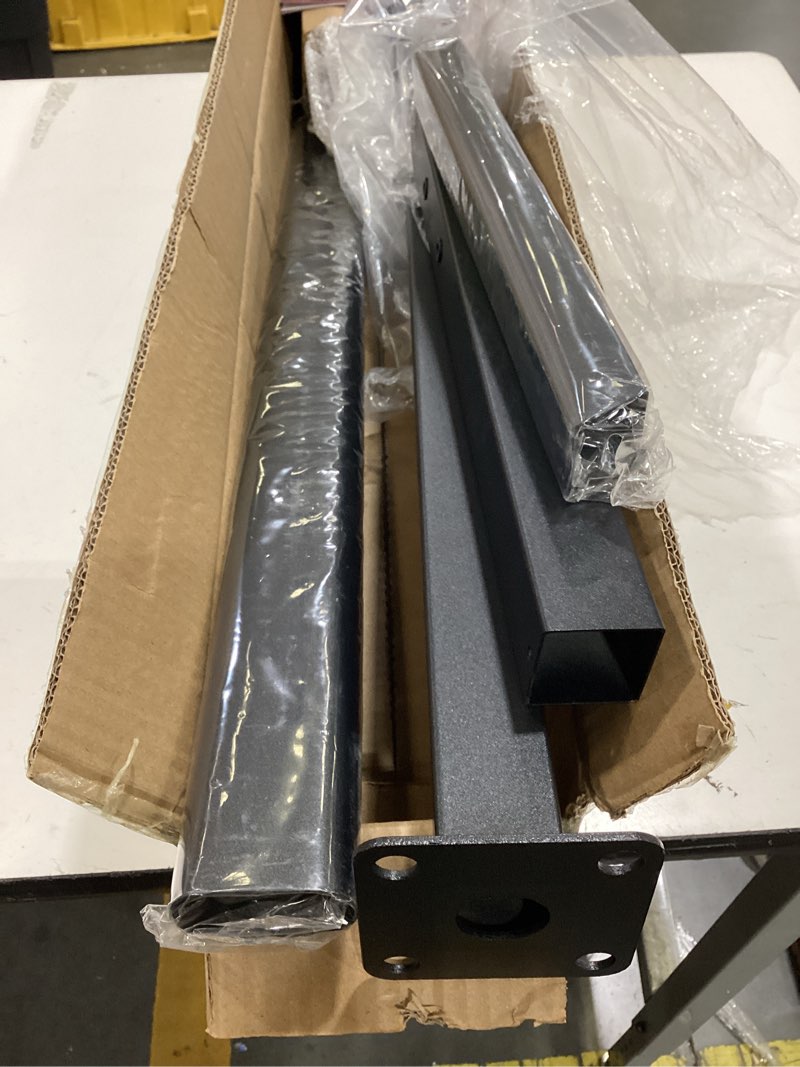 Condition photo showing As Is for metty metal hand rails for outdoor steps,2 step stair handrail & indoor stair railing kit?metty metal railings for outdoor steps and hand rails for seniors for porch railing black-straight 2 step 1