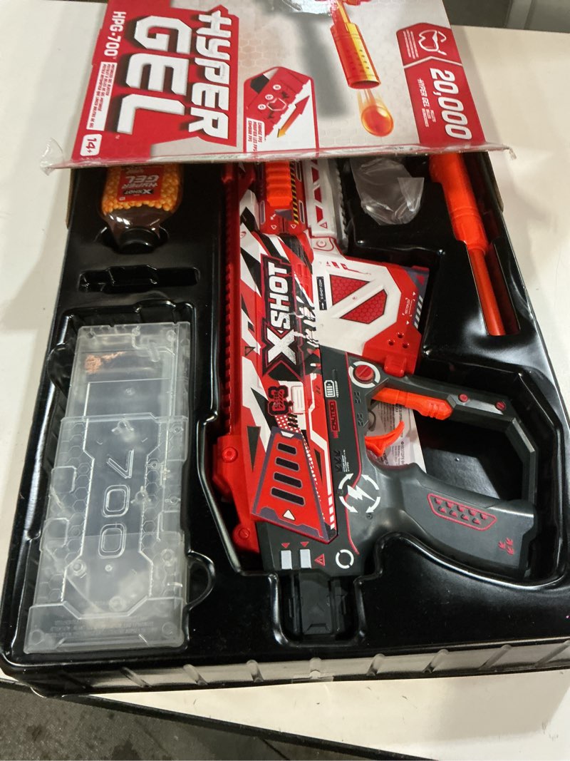 Condition photo showing Good Condition for XSHOT Hyper Gel HPG-700 Blaster, Semi and Fully Automatic Gel Blaster & 20,000 Hyper Gel Pellets, 700 Capacity Mag, Eyewear, Ages 14 & Up by ZURU