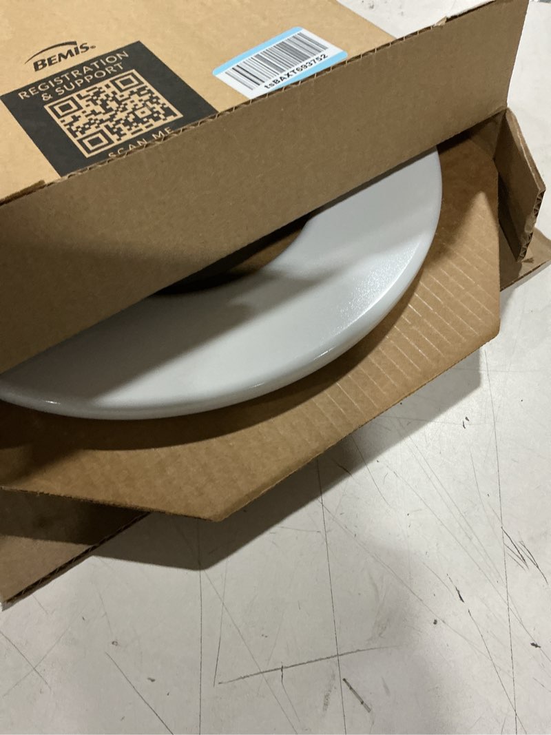 Condition photo showing As Is for bemis 500ec 390 toilet seat with easy clean & change hinges, 1 pack round, cotton white