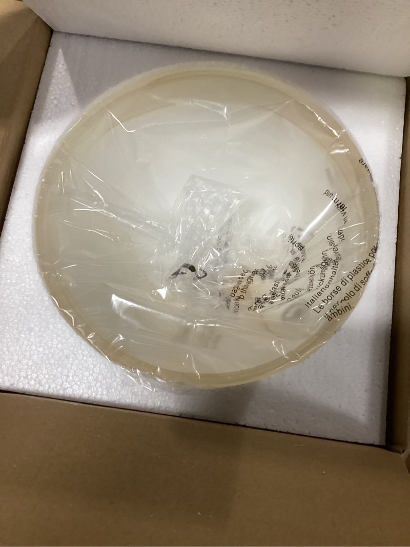 Condition photo showing New/Like New for Alabaster Amber Glass Lamp Shade Replacement for Floor Lamp,E26 Base 1-5/8 Inch Fitter 8.7” Diameter, 1.72” Opening, 3.7” Height – Lamp Shade for Floor Lamps, Replacement Glass for Wall Lamp Amber Alabaster 8-4/5"x H3-2/3"