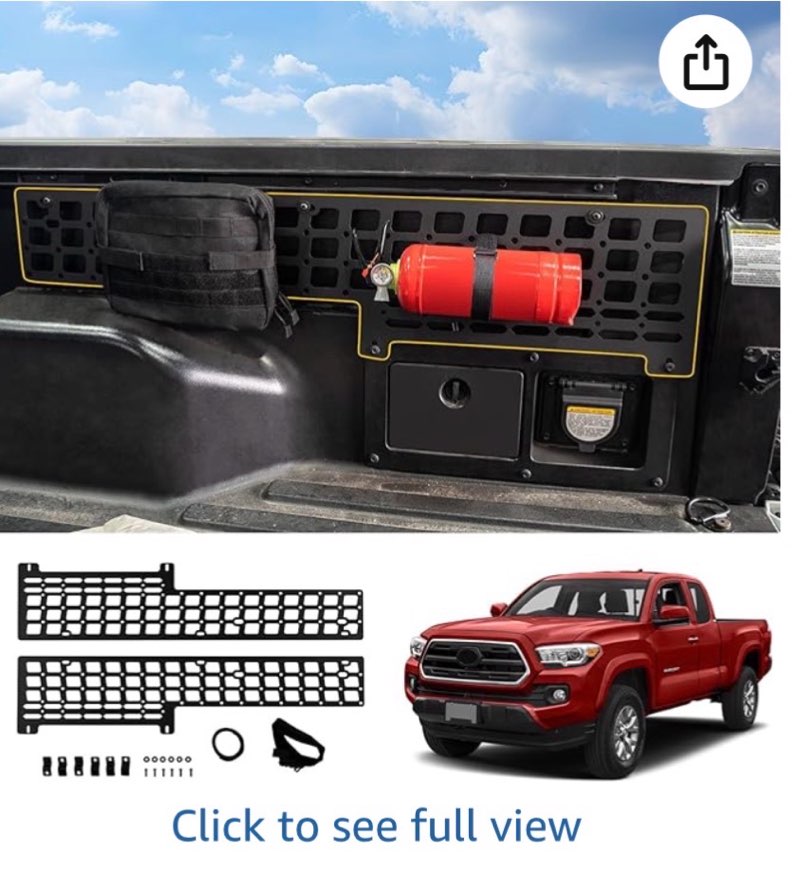 ousuwo side truck bed molle panel rack system compatible with 2005-2023 toyota tacoma 5ft accessorie