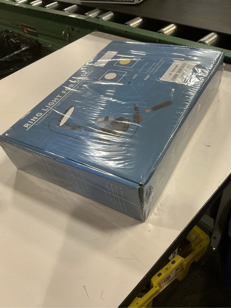 Condition photo showing New/Like New for selfie light kit for desk and laptop,55w dimmable full screen ring light,with rotating storage box,pen holder stand,phone holder and controller (red, 10.5)