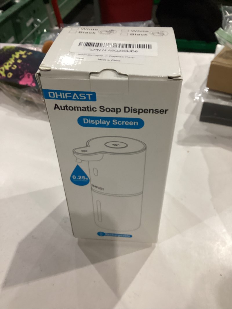 Condition photo showing Good Condition for Automatic Liquid Soap Dispenser Touchless, USB Rechargeable Smart Hand Soap Dispenser, 6-Level Adjustable, 12.8oz/380mL Wall Mounted for Bathroom Kitchen Dish Soap-White White Liquid