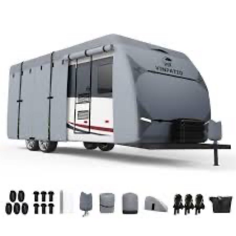 VINPATIO RV Cover : 7 Layers Heavy Duty Travel Trailer Cover, Toy Hauler Cover Fits 33'-35' Camper C