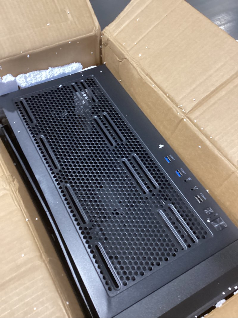 Condition photo showing New/Like New for DARKROCK Classico Max Storage Master E-ATX Computer Case with 4x120mm Black Fan, 10 x3.5 HDD+3 x2.5 SDD USB 3.0 Ready, 360mm Radiator Supported, Vertical Slots for GPU Vertically Mount - Black Black Classico MAX