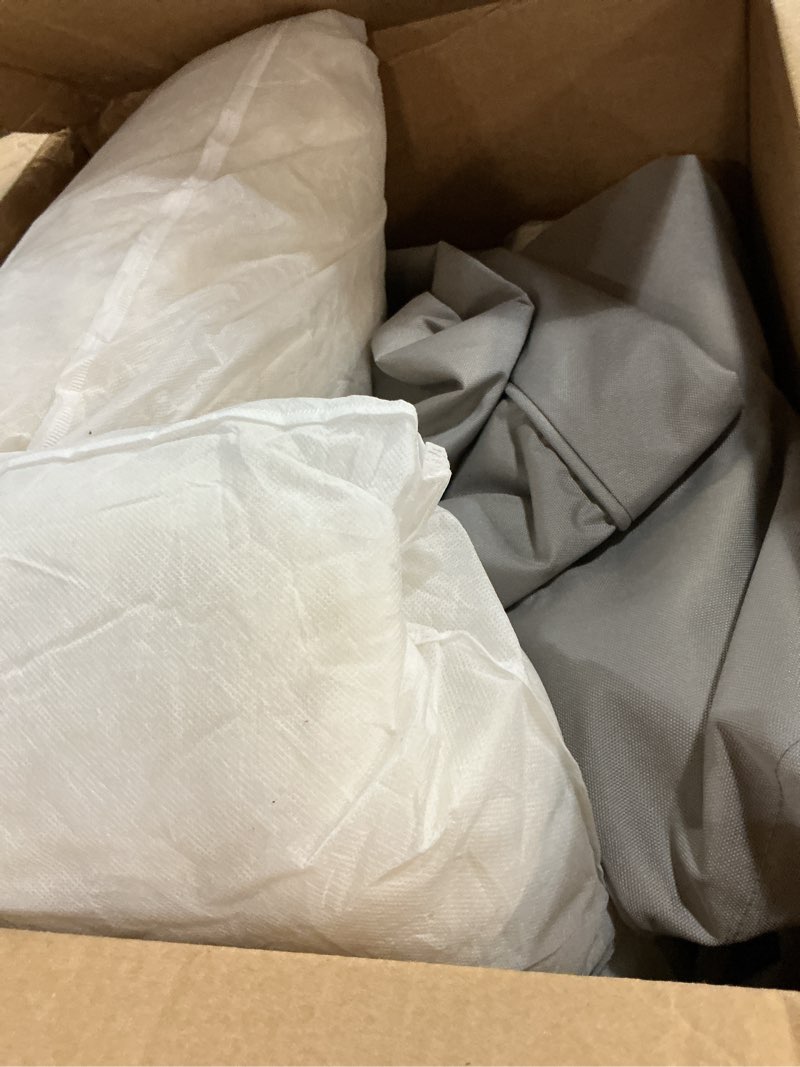 Condition photo showing Good Condition for aaaaacessories outdoor seat cushions for chairs, fade-resistant, waterproof patio furniture replacement cushions, 25.5" x 25.5" x 5" + 25.5" x 13.5", gray gray 25.5"x25.5"x5" / 25.5"x13.5"