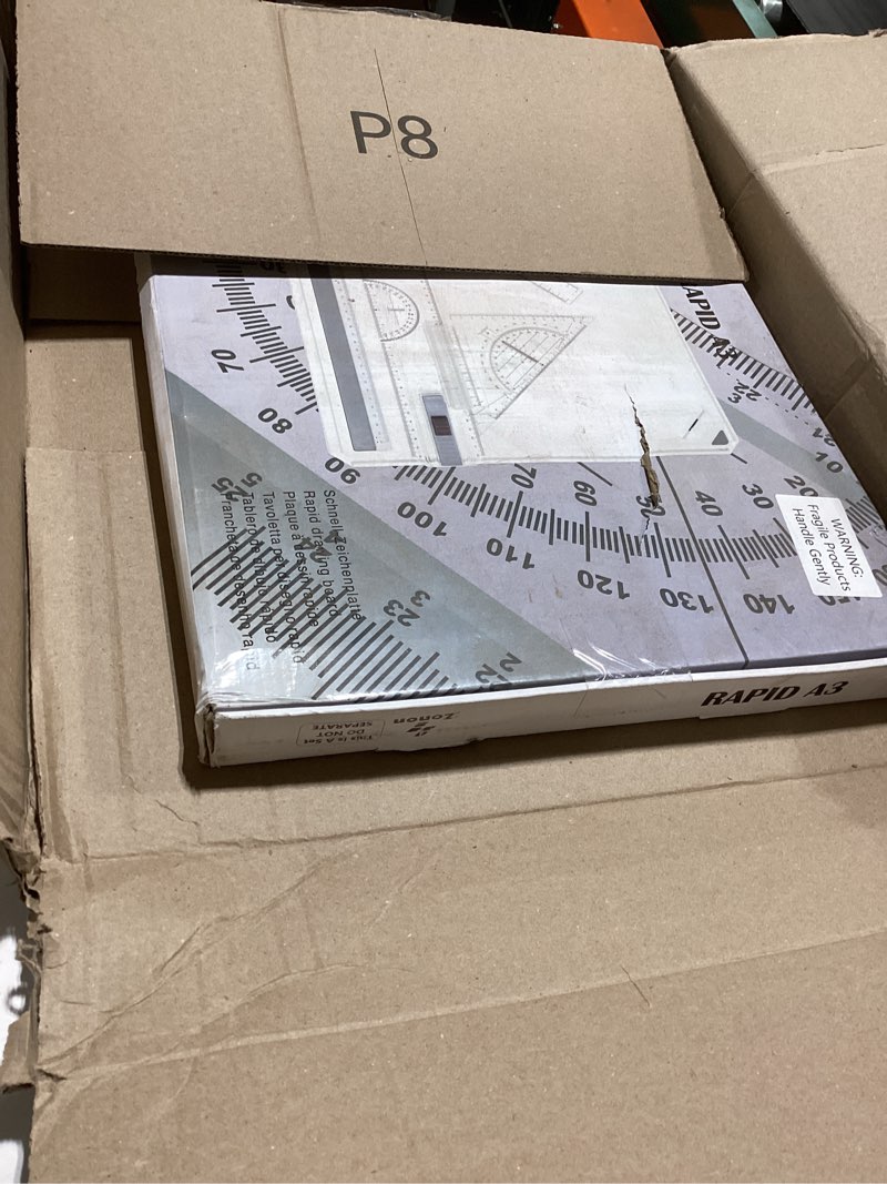 Condition photo showing Good Condition for Zonon A3 Portable Drawing Board, Multi-Function Metric Drafting Table Drafting Board with Clear Rule Parallel Motion and Angle Adjustable Measuring System(A3)