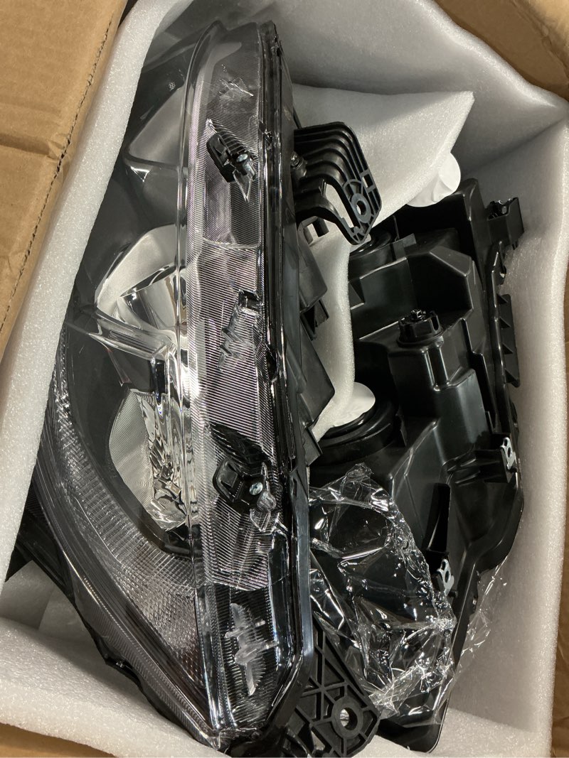 Condition photo showing Good Condition for headlight assembly fit for 2016-2021 honda civic,halogen headlamp w/led drl chrome housing replacement driver passenger side