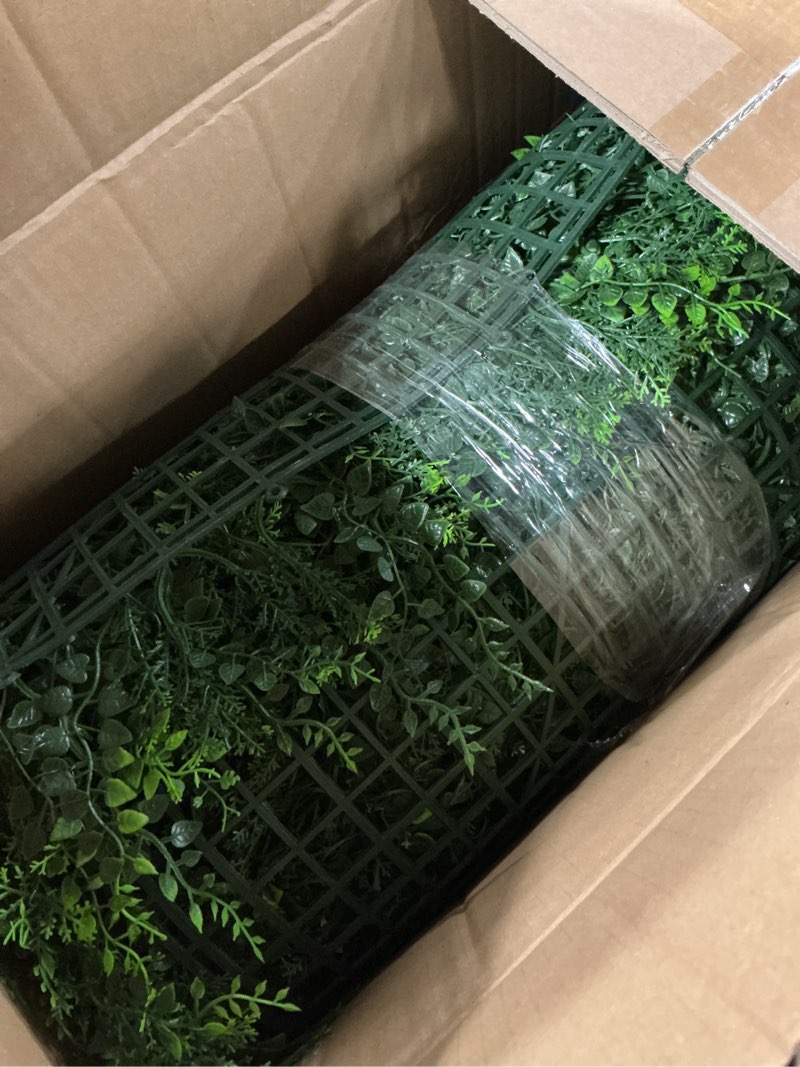 Condition photo showing New/Like New for yangrass artificial grass wall panel, 60"x120"(50 sqft) boxwood roll panels greenery backdrop wall, privacy hedge fence screen with uv protection, green wall decor for indoor outdoor garden patio 60x120 in 1pcs fern