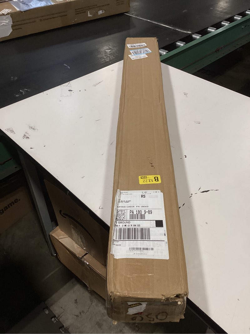Condition photo showing Good Condition for lazblinds no tools no drill cordless bamboo roman shades, light filtering window treatment, roll up bamboo blinds for windows 42'' w x 64'' h, eastfield teak light filtering-eastfield teak 42" w × 64" h