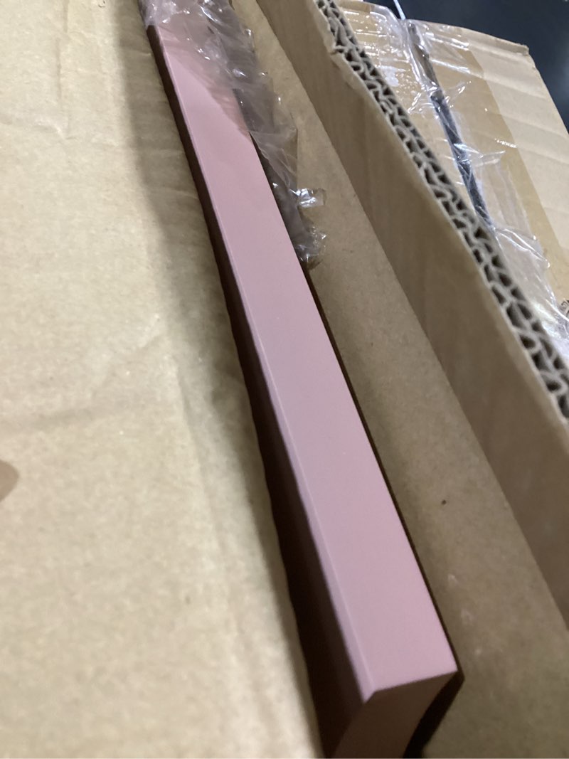 Condition photo showing Good Condition for kate and laurel holbrook scalloped magnetic dry erase board with marker and four magnets; 15 x 24; pink; decorative wall organization white board for use as bedroom or dorm room decor