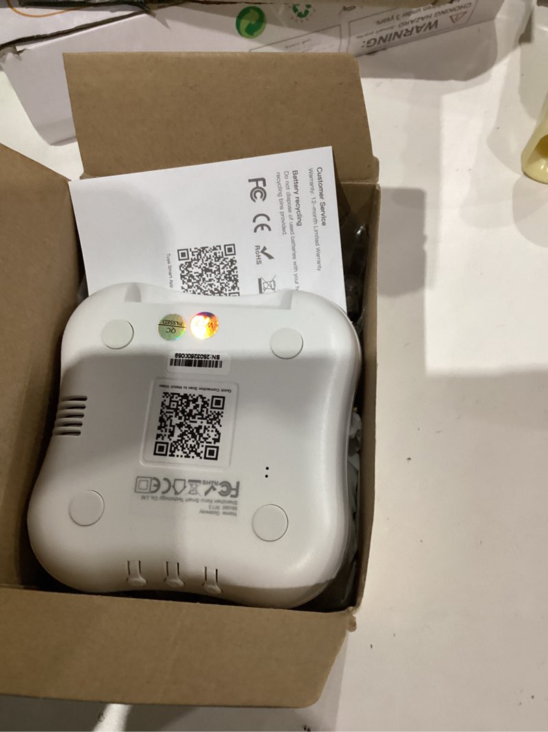Condition photo showing As Is for WiFi Water Leak Detectors 5 Pack, 120dB Adjustable Loud Water Leak Sensor, Wireless Wi-Fi Water Leak & Drip Alarm, App Alerts, 5 Water Alarm Sensors & 1 Hub for Home Kitchen, Bathroom, Sink, Laundry water alarm *5+Hub