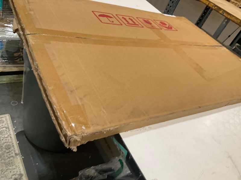 Condition photo showing Good Condition for bathroom mirror for wall, black bathroom vanity mirror for over sink 24 x 36, hd reflection shatterproof mirror for living room, bedroom, entryway, metal frame rectangular shape matte black 36"l x 24"w