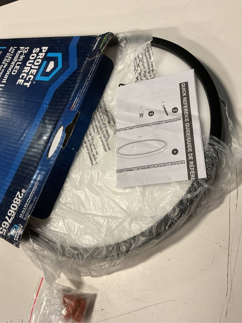 Condition photo showing Good Condition for project source adjustable color temperature 1-light matte black led flush mount light energy star