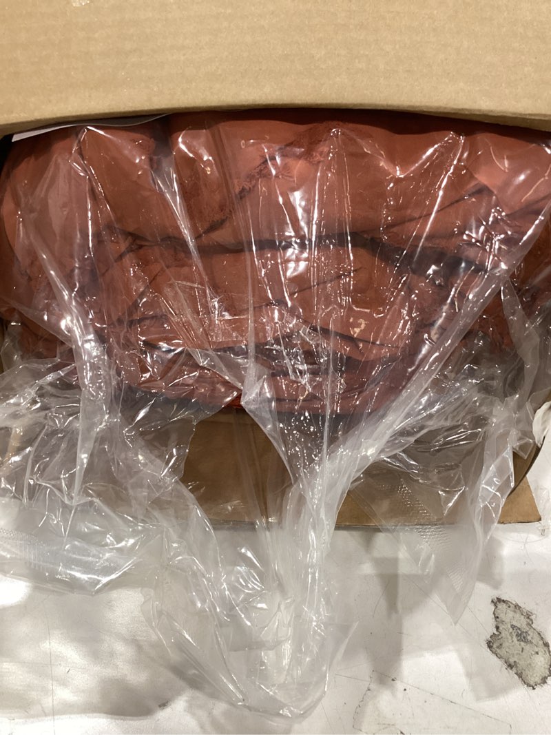 Condition photo showing Good Condition for andency burnt orange oversized queen comforter set, boho soft warm bedding comforter sets, 3 pieces aesthetic chevron farmhouse cute bohemian textured bed set 03 - burnt orange oversized queen (98"x98")
