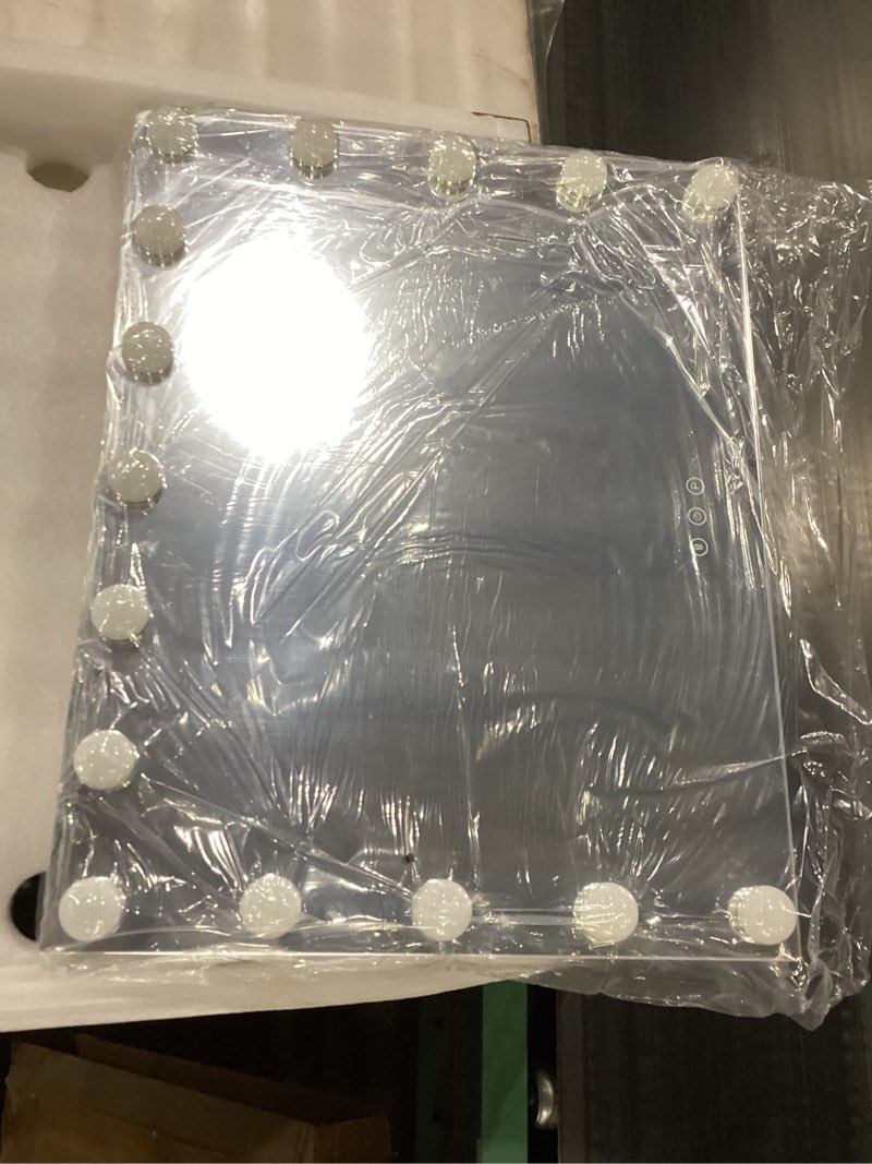 M MIVONDA Hollywood Vanity Mirror with Dimmable 15LED Bulbs Lights 3 Lighting Modes 2in1 Large Light