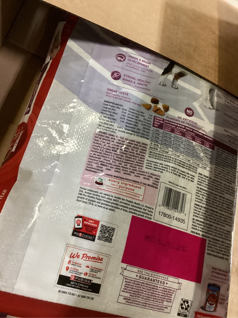 Condition photo showing New/Like New for purina one plus healthy puppy formula high protein natural dry puppy food with added vitamins, minerals and nutrients - 16.5 lb. bag