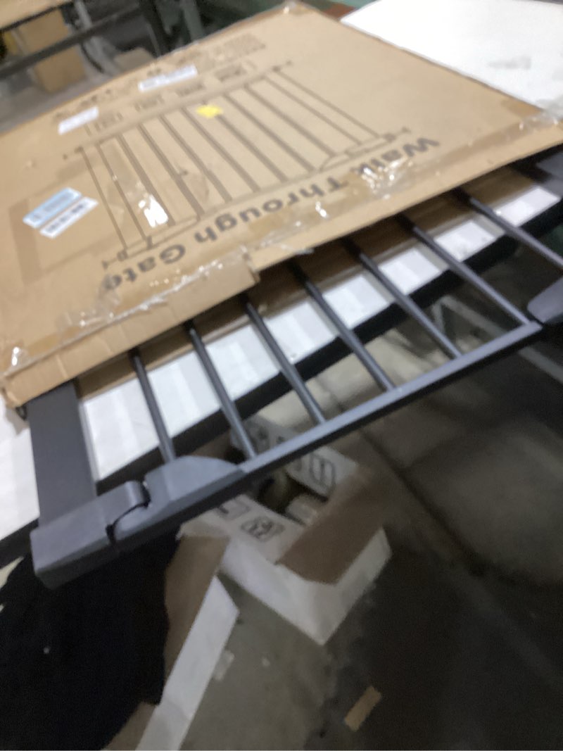 Condition photo showing Good Condition for Fairy Baby Narrow Easy Install Baby Gate, 25.6"-28.3" Wide Metal Pet Gate for Small Stairs and Doorways, Auto Close NO Drilling Safety Child Gate for Toddler, No Extensions, Black Black 25.6"-28.3"