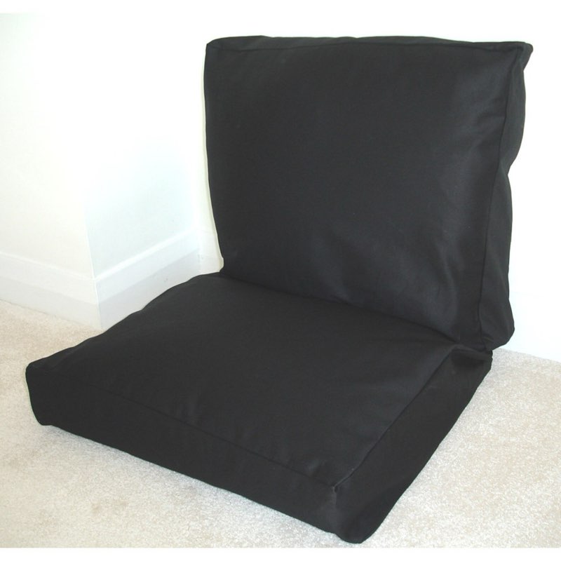 Hudson Black Floor Cushion
