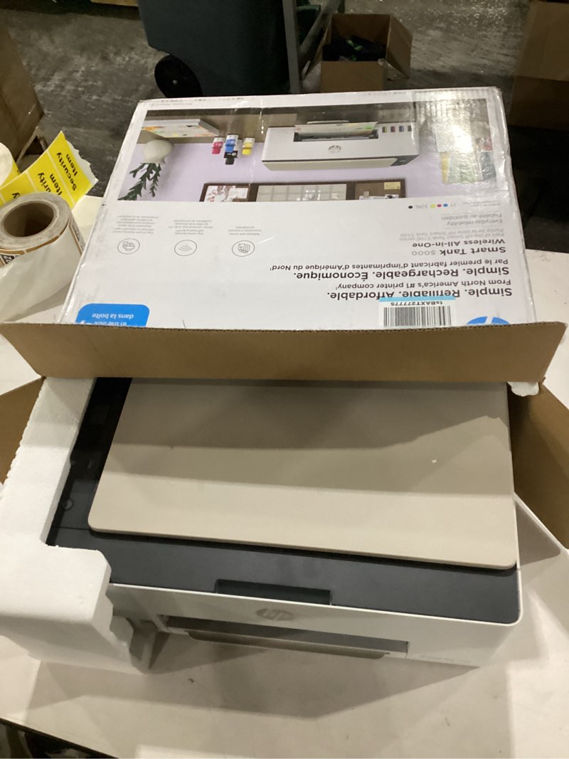 Condition photo showing Good Condition for hp smart tank 5000 wireless all-in-one ink tank printer, scanner, copier with 2 years of ink included, best-for-home, cartridge-free, refillable, ai-enabled, an ecotank alternative (5d1b6a)