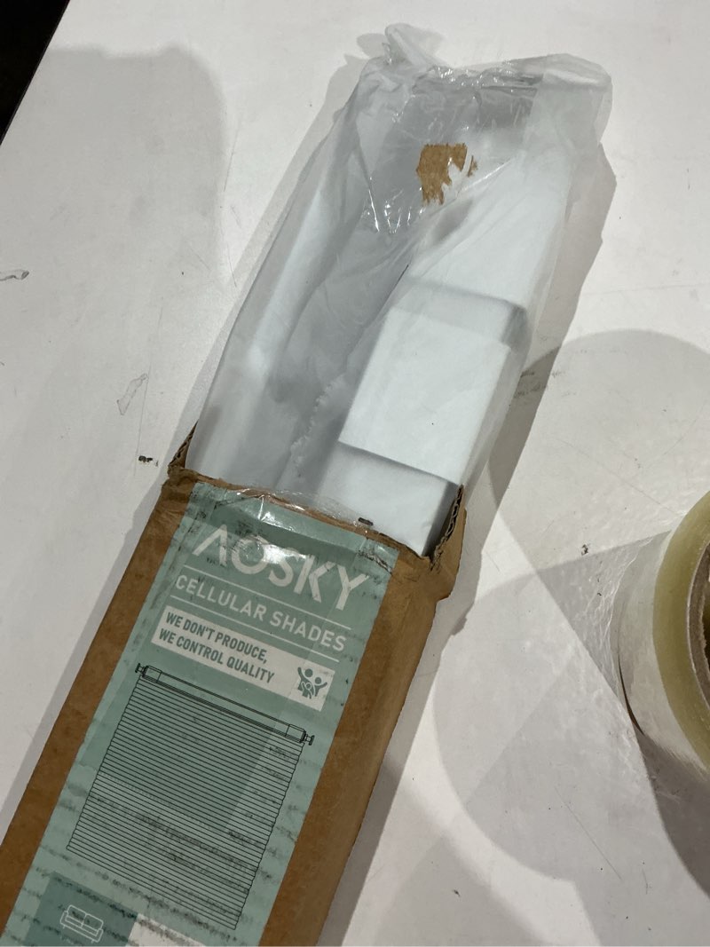 Condition photo showing Good Condition for aosky linen roller blinds shades for indoor windows pull down cordless blackout black out window sha blinds for home linen aluminum cover?