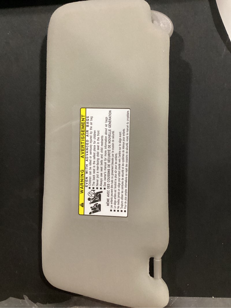 Condition photo showing Good Condition for Right Passenger Side Sun Visor Compatible with 2007 2008 2009 2010 2011, Right Side Sun Visor Replac