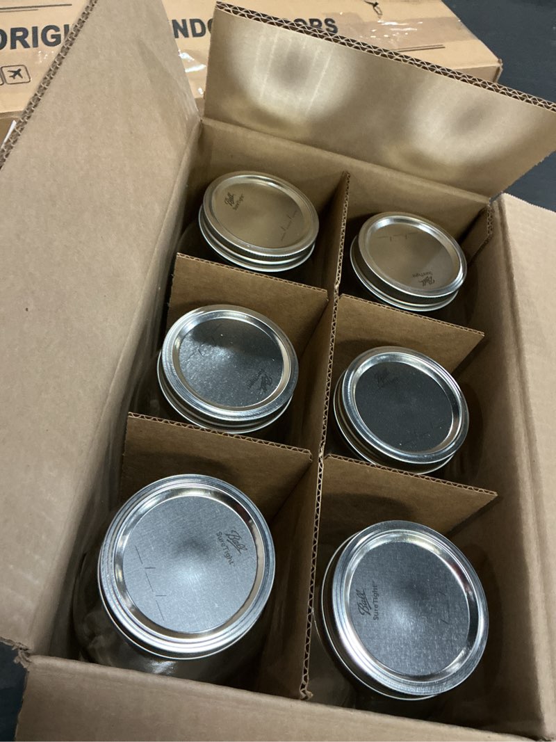 Condition photo showing Good Condition for ball glass mason jar, wide mouth, half gallon size, 64 oz (pack of 6)