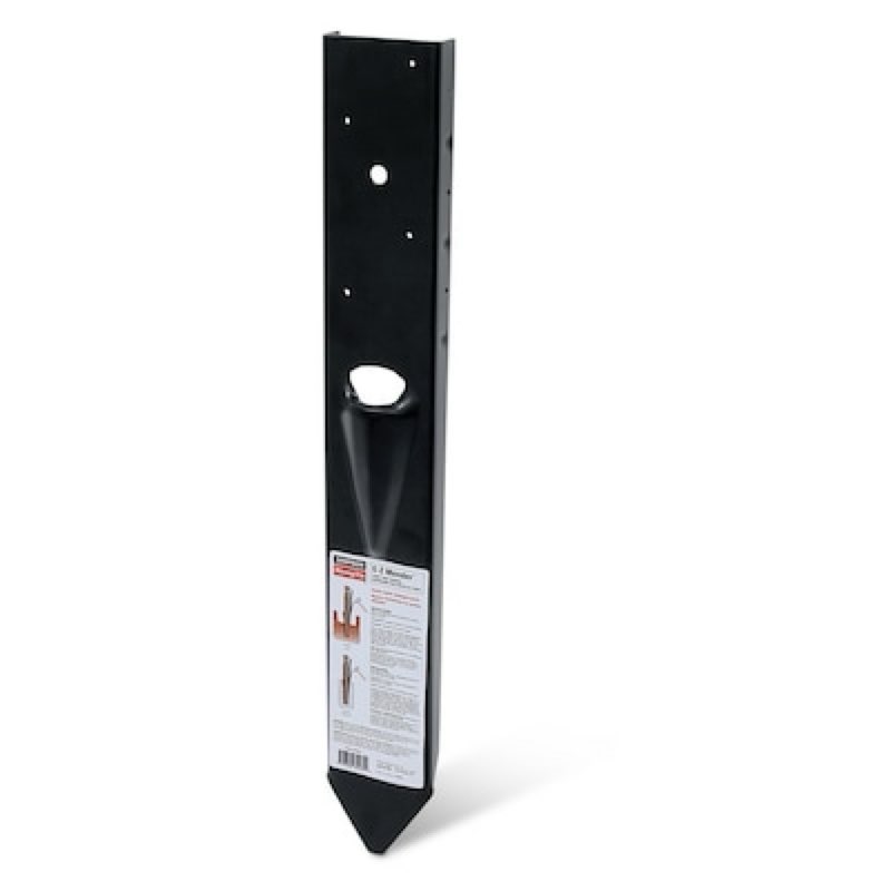 simpson strong-tie e-z mender 28-in x 28-in powder coating, black steel post support for