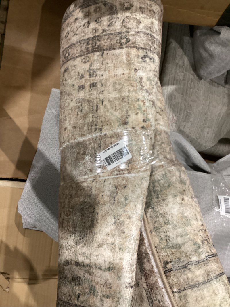 Condition photo showing As Is for Loloi Margot Collection MAT-04 Antique/Sage 2'-6" x 9'-6" Runner Rug feat. CloudPile, No-Shed Easy Clean Large Patterned Area Rug for Living Room, Bedroom, Dining Area Antique / Green 2'6" x 9'6" (Rectangular)