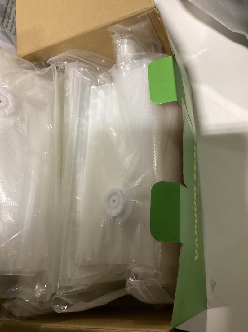 Condition photo showing New/Like New for Syntus Vacuum Sealer Bags for Food, 60 Pcs (S+M+L) 8" x 10" and 10" x 13.8" and 11.8" x 13.8" Food Storage Bags for Sous Vide Cooking Microwave Heating, Air Valve Zipper Bags 60 S+M+L